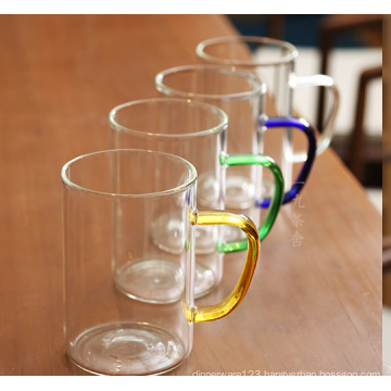 Glass mugs with multiple colors